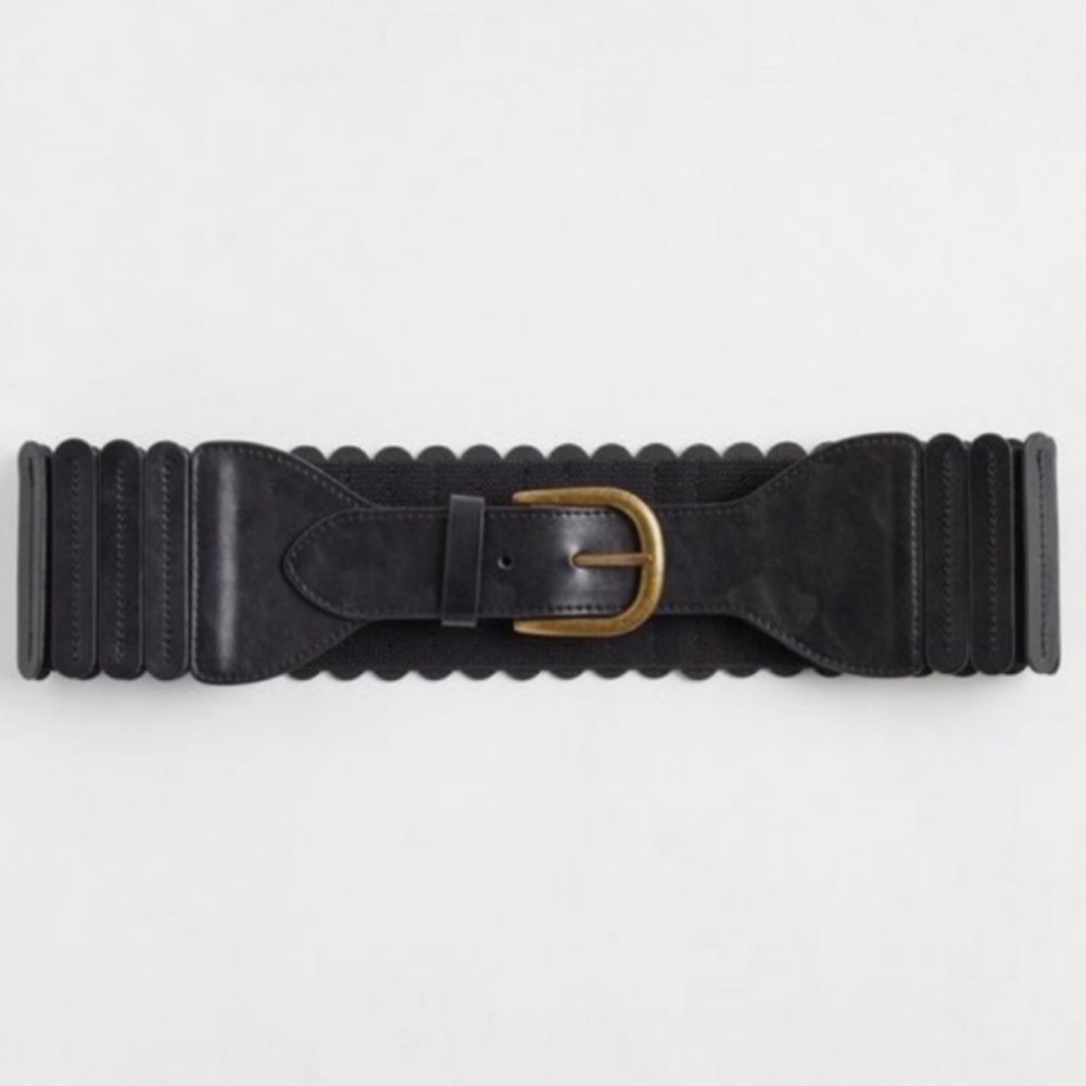 🆕 Black All Over Stretch Burnished Buckle Waist Belt 1 1X 14 16 NWT Torrid New!